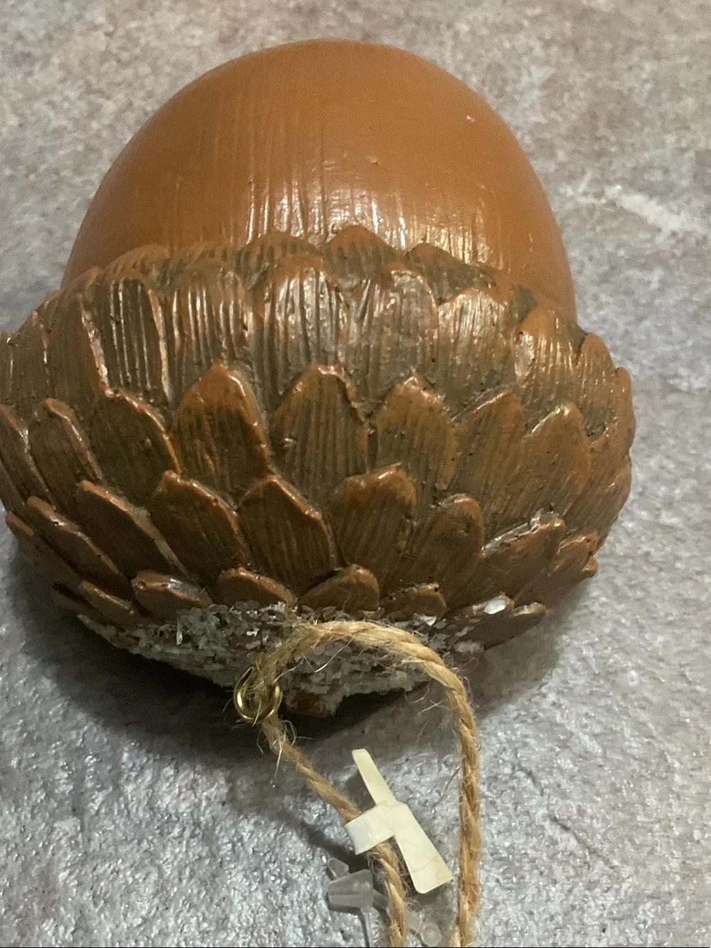Brown Owl Woodgrain Holiday Ornament - Decorative Hanging Accent